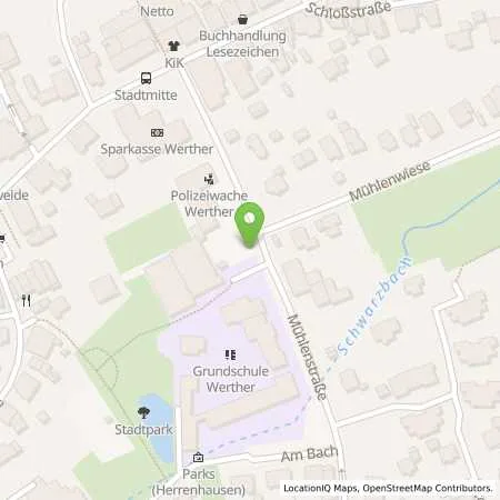 Standortübersicht der Tankstelle Elektrizitätsversorgung Werther GmbH in 33824 Werther
