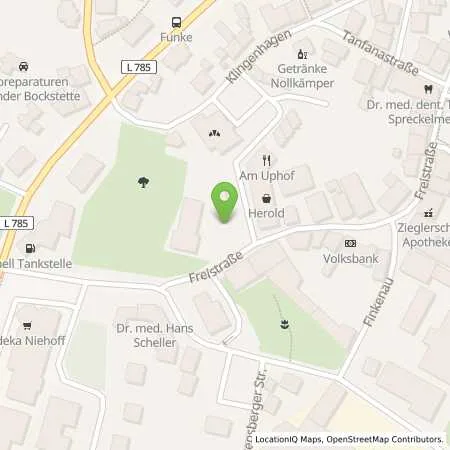 Standortübersicht der Tankstelle innogy SE in 33829 Borgholzhausen