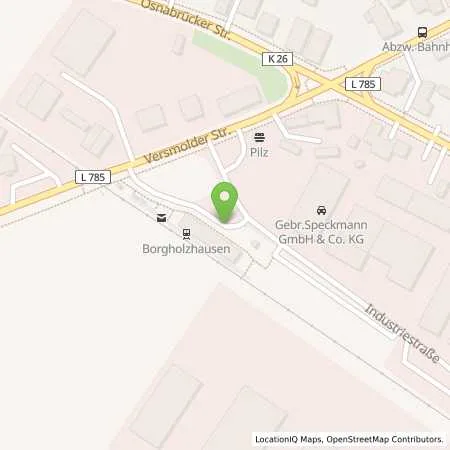 Standortübersicht der Tankstelle innogy SE in 33829 Borgholzhausen