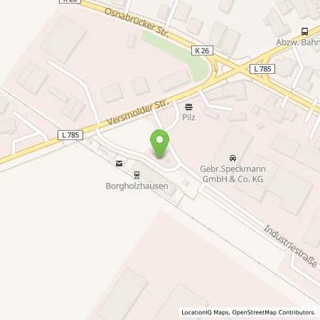 Standortübersicht der Tankstelle innogy SE in 33829 Borgholzhausen