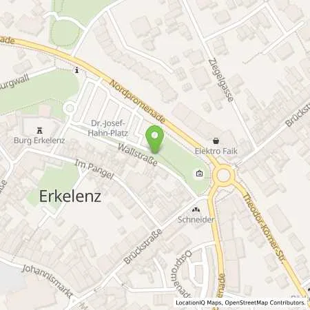 Standortübersicht der Tankstelle NEW Niederrhein Energie und Wasser GmbH in 41812 Erkelenz