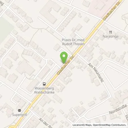 Standortübersicht der Tankstelle NEW Niederrhein Energie und Wasser GmbH in 41849 Wassenberg