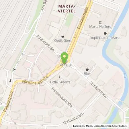 Standortübersicht der Tankstelle Westfalen Weser Netz GmbH in 32049 Herford