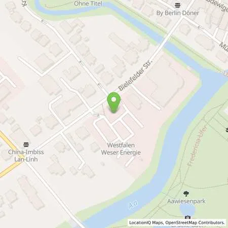 Standortübersicht der Tankstelle Westfalen Weser Netz GmbH in 32049 Herford