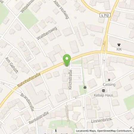 Standortübersicht der Tankstelle Westfalen Weser Netz GmbH in 32130 Engern