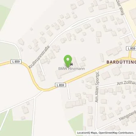 Standortübersicht der Tankstelle Autohaus Hinzmann GmbH in 32139 Spenge