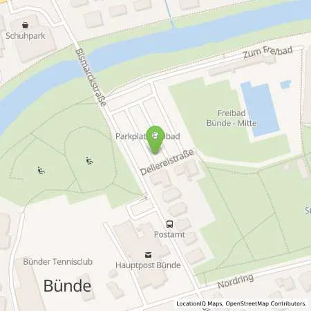 Standortübersicht der Tankstelle Westfalen Weser Netz GmbH in 32257 Bünde