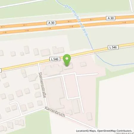 Standortübersicht der Tankstelle Energie- und Wasserversorgung Bünde GmbH in 32257 Bünde