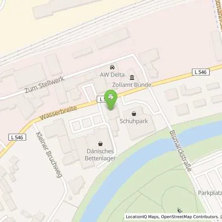 Standortübersicht der Tankstelle Autohaus Becker-Tiemann GmbH & Co. KG in 32257 Bünde