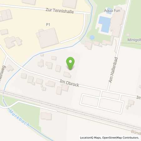 Standortübersicht der Strom (Elektro) Tankstelle: Energie- und Wasserversorgung Bünde GmbH in 32278, Kirchlengern
