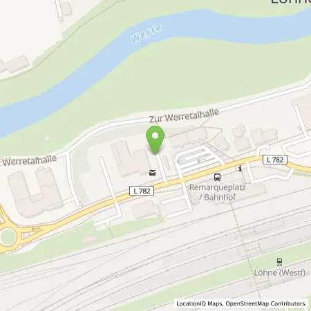 Standortübersicht der Tankstelle Westfalen Weser Netz GmbH in 32584 Löhne