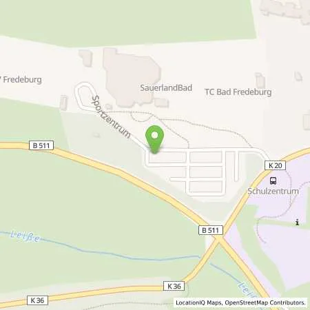 Standortübersicht der Tankstelle innogy SE in 57392 Schmallenberg