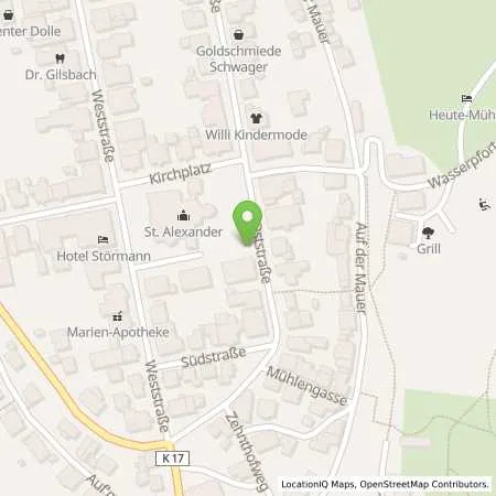 Standortübersicht der Tankstelle innogy SE in 57392 Schmallenberg