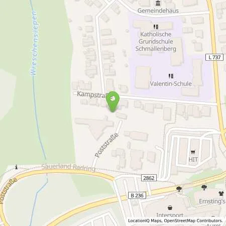 Standortübersicht der Tankstelle innogy SE in 57392 Schmallenberg