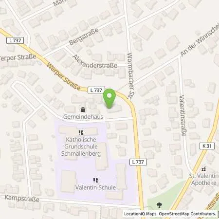 Standortübersicht der Tankstelle ASS Solar Energie UG & Co. KG in 57392 Schmallenberg