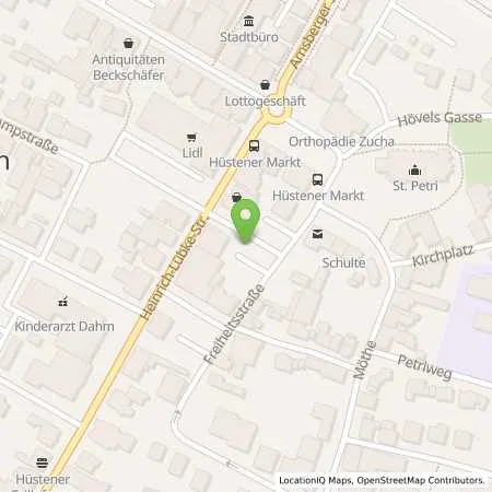 Standortübersicht der Tankstelle innogy SE in 59759 Arnsberg