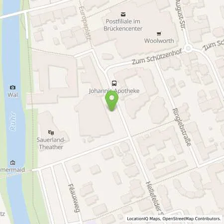 Standortübersicht der Tankstelle innogy eMobility Solutions GmbH in 59821 Arnsberg