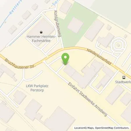 Standortübersicht der Tankstelle Stadtwerke Arnsberg GmbH in 59823 Arnsberg