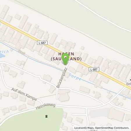 Standortübersicht der Tankstelle innogy SE in 59846 Sundern (Sauerland)