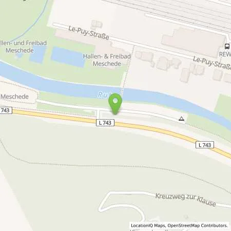 Standortübersicht der Tankstelle Hochsauerlandenergie GmbH in 59872 Meschede