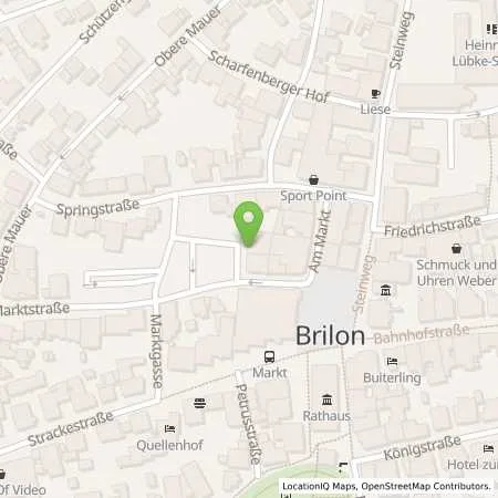 Standortübersicht der Tankstelle Stadtwerke Brilon Energie GmbH in 59929 Brilon