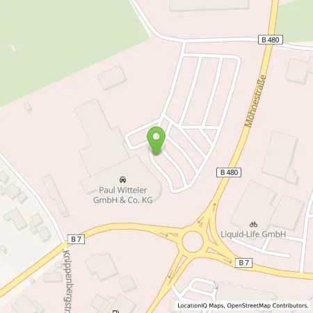 Standortübersicht der Tankstelle Paul Witteler GmbH & Co KG in 59929 Brilon