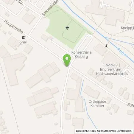 Standortübersicht der Tankstelle Westfalen Weser Netz GmbH in 59939 Olsberg