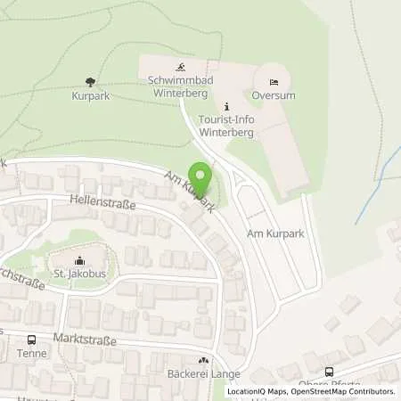 Standortübersicht der Tankstelle innogy eMobility Solutions GmbH in 59955 Winterberg