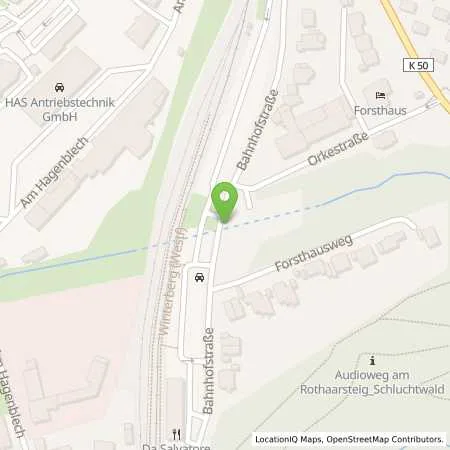 Standortübersicht der Tankstelle innogy eMobility Solutions GmbH in 59955 Winterberg