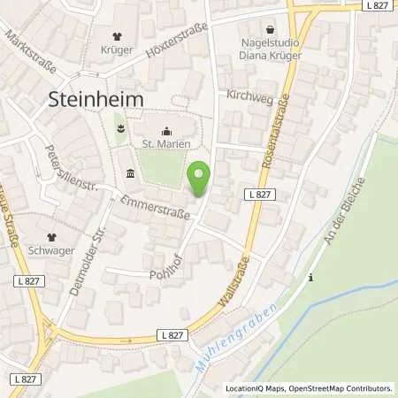 Standortübersicht der Tankstelle Westfalen Weser Netz GmbH in 32839 Steinheim