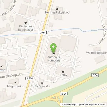 Standortübersicht der Tankstelle Stadtwerke Bad Driburg GmbH in 33014 Bad Driburg