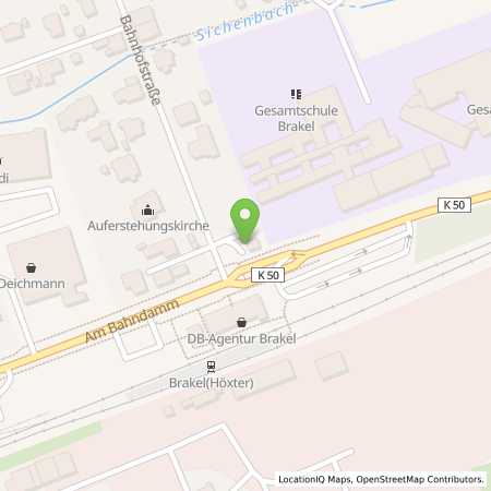 Standortübersicht der Strom (Elektro) Tankstelle: innogy SE in 33034, Brakel