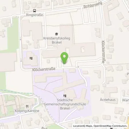 Standortübersicht der Tankstelle Westfalen Weser Netz GmbH in 33034 Brakel