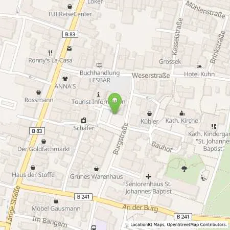 Standortübersicht der Tankstelle Westfalen Weser Netz GmbH in 37688 Beverungen