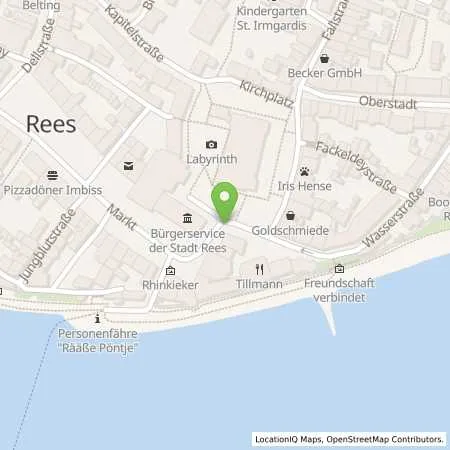 Standortübersicht der Tankstelle innogy eMobility Solutions GmbH in 46459 Rees