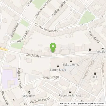 Standortübersicht der Tankstelle Stadtwerke Kleve GmbH in 47533 Kleve