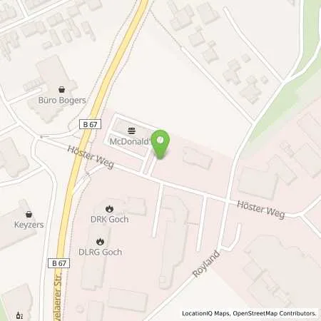 Standortübersicht der Tankstelle innogy SE in 47574 Goch