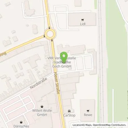 Standortübersicht der Tankstelle Stadtwerke Goch GmbH in 47574 Goch