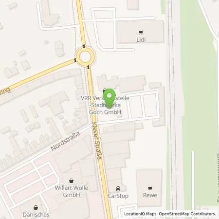 Standortübersicht der Tankstelle Stadtwerke Goch GmbH in 47574 Goch