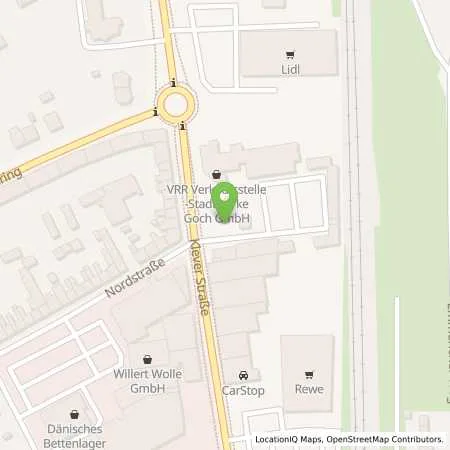 Standortübersicht der Tankstelle Stadtwerke Goch GmbH in 47574 Goch