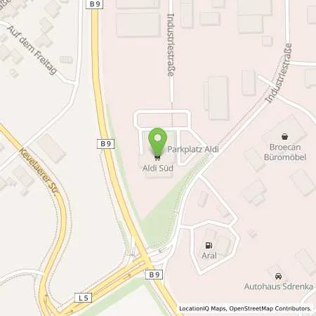 Standortübersicht der Tankstelle ALDI SÜD in 47652 Weeze