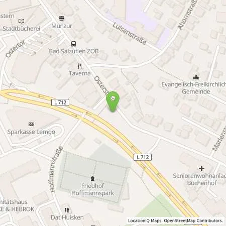 Standortübersicht der Tankstelle Stadtwerke Bad Salzuflen GmbH in 32105 Bad Salzuflen