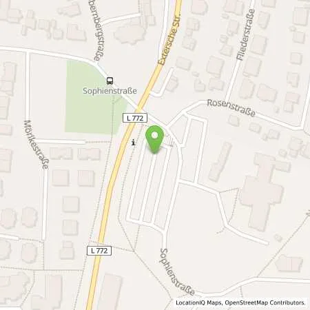 Standortübersicht der Tankstelle Stadtwerke Bad Salzuflen GmbH in 32105 Bad Salzuflen