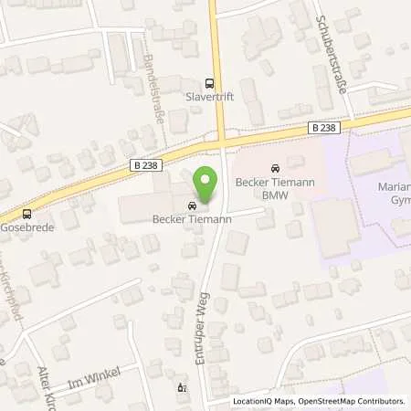 Standortübersicht der Tankstelle Autohaus Becker-Tiemann GmbH & Co. KG in 32657 Lemgo