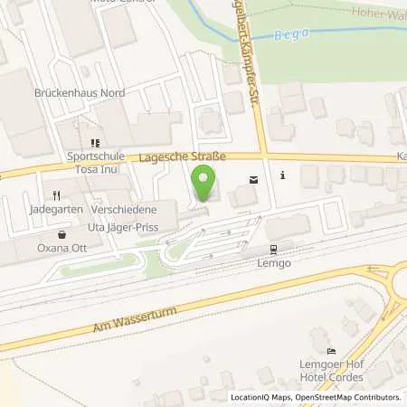 Standortübersicht der Tankstelle Stadtwerke Lemgo GmbH in 32657 Lemgo