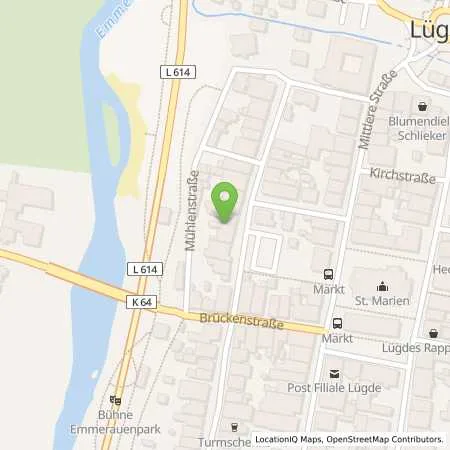 Standortübersicht der Tankstelle Westfalen Weser Netz GmbH in 32676 Lügde