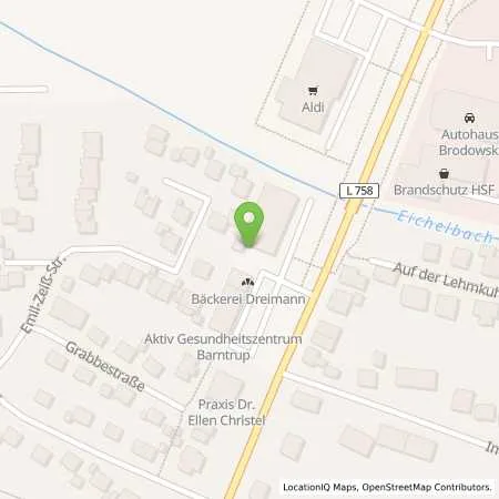 Standortübersicht der Tankstelle Westfalen Weser Netz GmbH in 32683 Barntrup