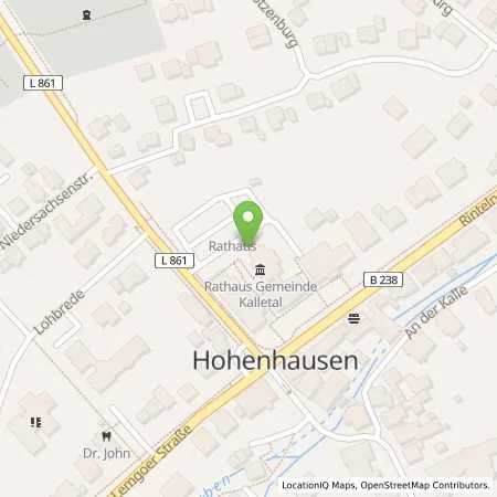 Standortübersicht der Tankstelle Stadtwerkenergie Ostwestfalen-Lippe GmbH in 32689 Kalletal