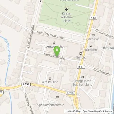 Standortübersicht der Tankstelle Stadtwerke Detmold GmbH in 32756 Detmold