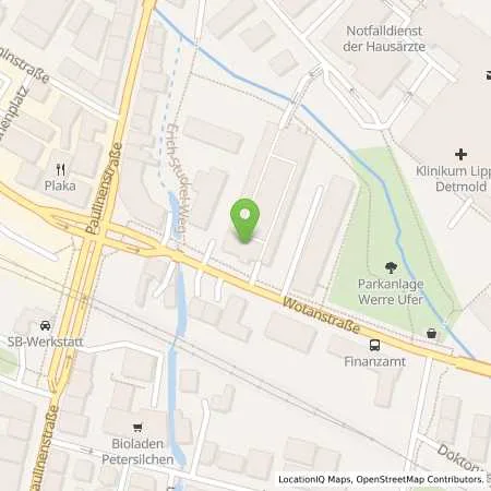 Standortübersicht der Tankstelle Stadtwerke Detmold GmbH in 32756 Detmold